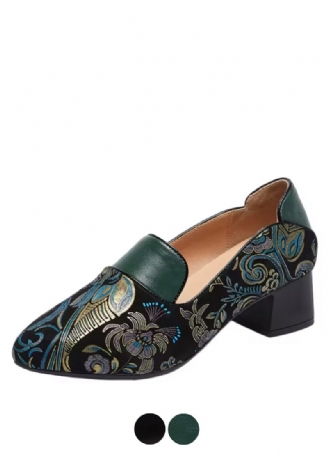 Adela Dame Læder Kjole Pumps