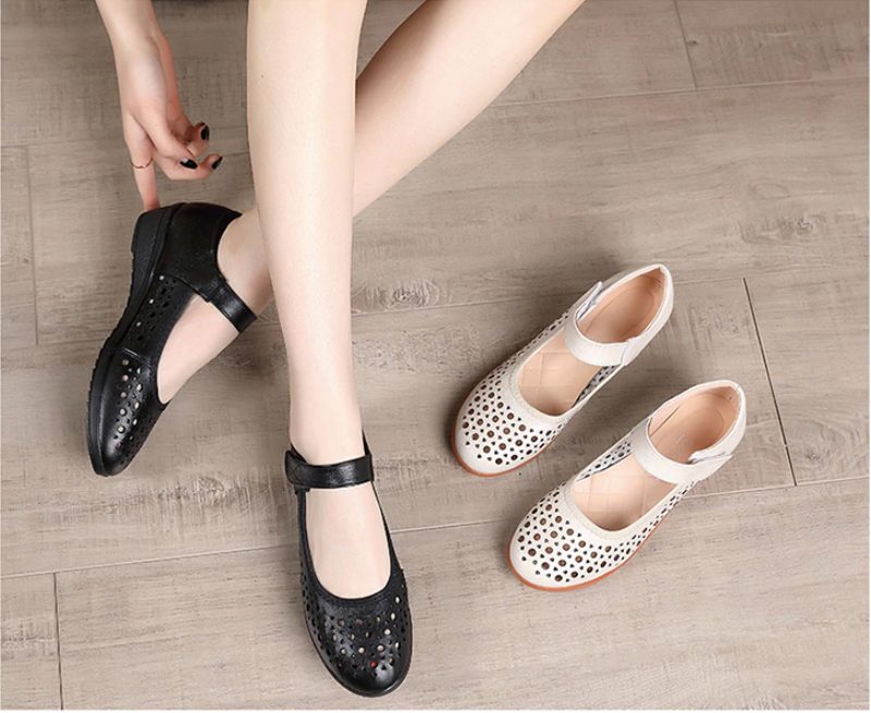 Adoracion Loafers Til Kvinder - Beige Hul