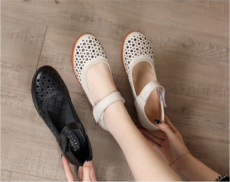Adoracion Loafers Til Kvinder - Beige Hul