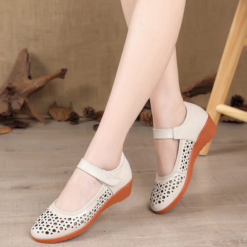 Adoracion Loafers Til Kvinder - Beige Hul