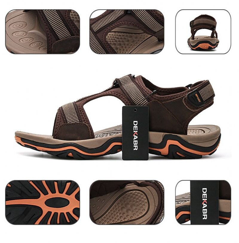 Ældre Mænds Udendørs Sandaler - Kaffe