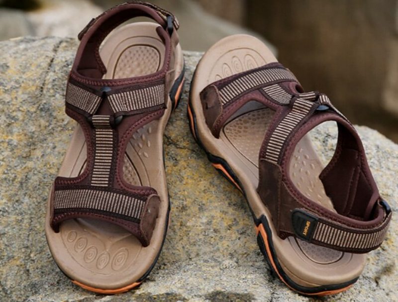 Ældre Mænds Udendørs Sandaler - Kaffe