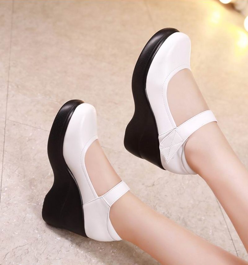 Agustina Platform Wedges-sko Til Kvinder - Sort