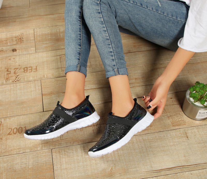 Aina Slip-on Sorte Sko Til Kvinder - Sort