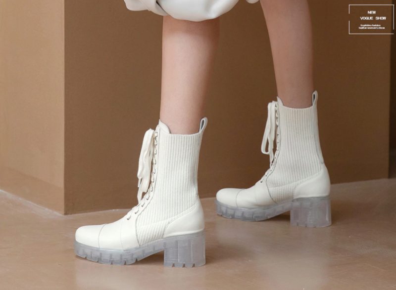 Alana Støvler Mid Calf - Hvid
