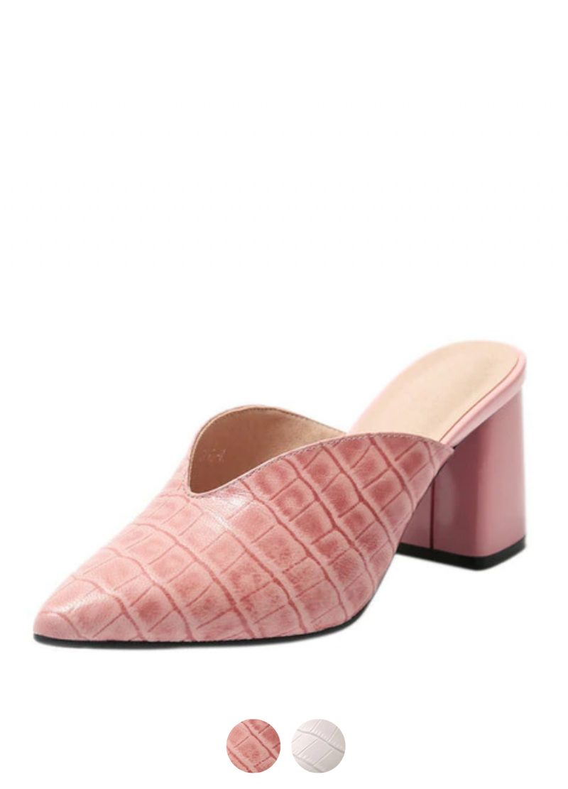 Alandra Mule Pump Sko I Læder Til Kvinder