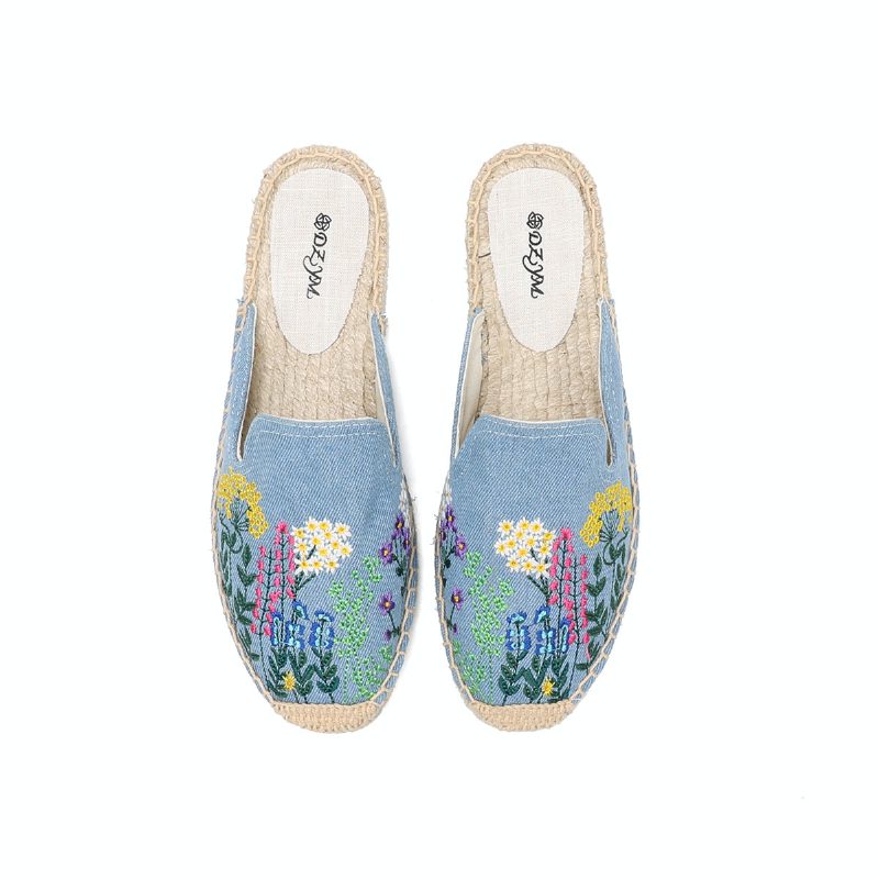 Albani Slip-on Espadrilles Muldyr Til Kvinder - Blå