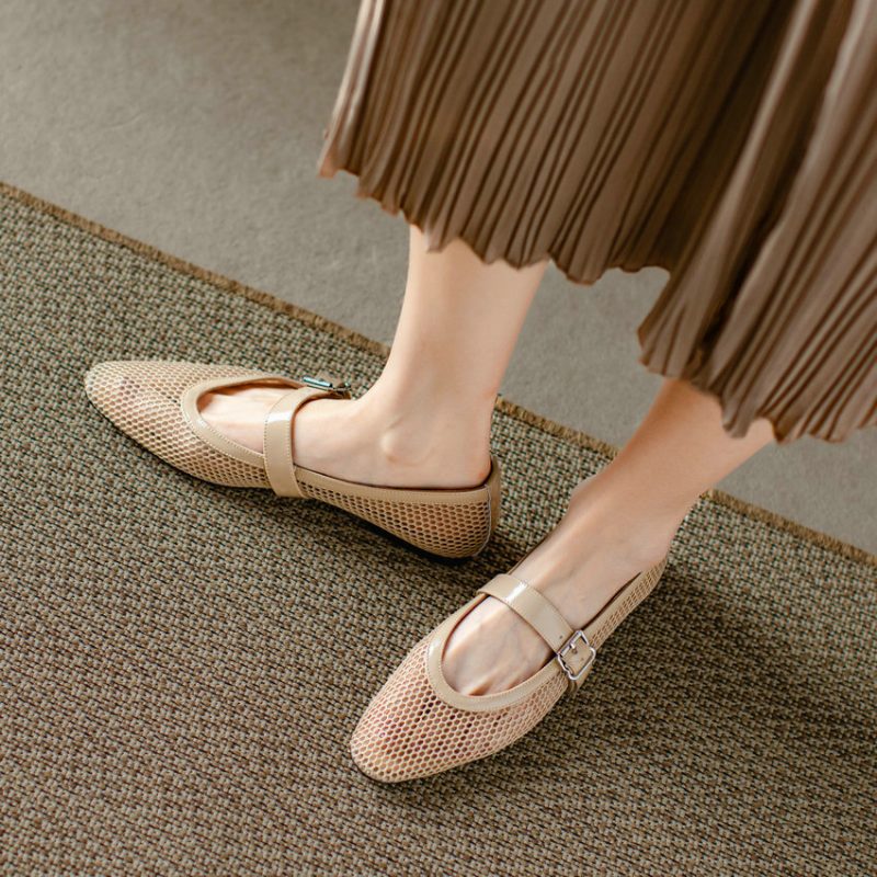 Albanien Kvinders Casual Mesh Flat - Sort