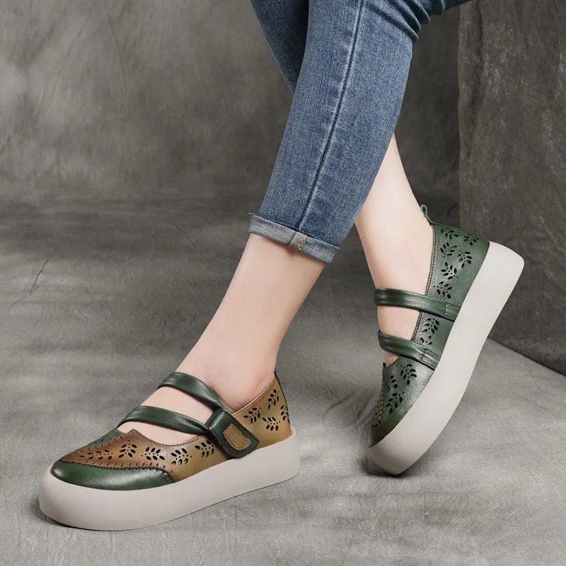 Albany Platform Flade Sko Til Kvinder - Beige