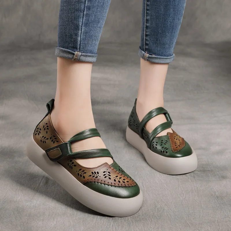 Albany Platform Flade Sko Til Kvinder - Beige