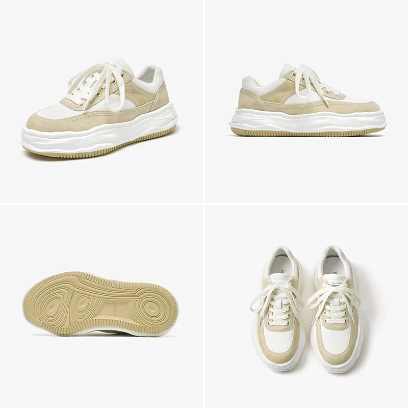 Albornoz Platform Sneaker Til Kvinder - Abrikos