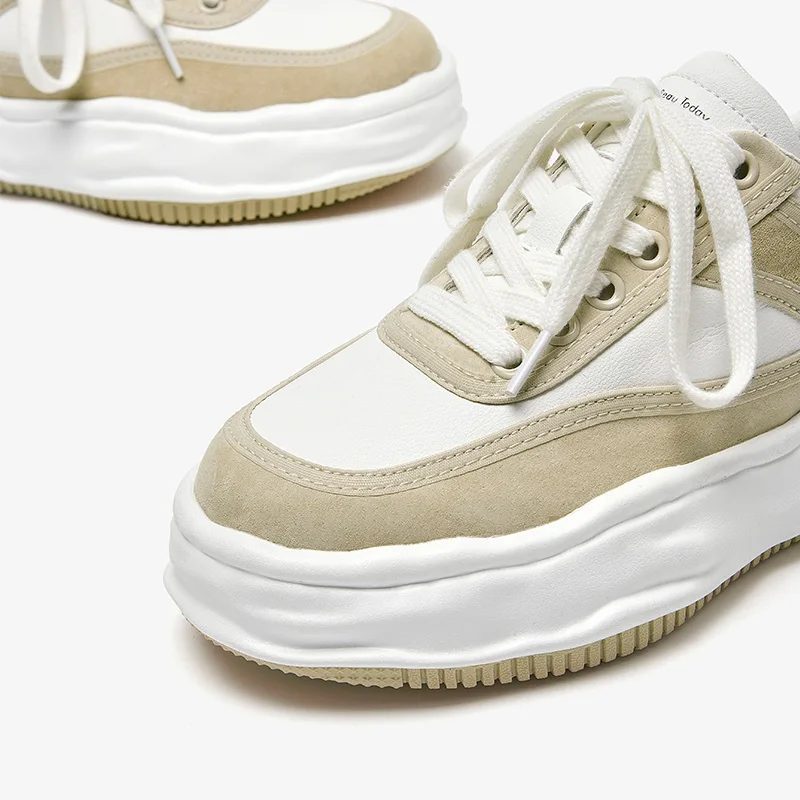 Albornoz Platform Sneaker Til Kvinder - Abrikos