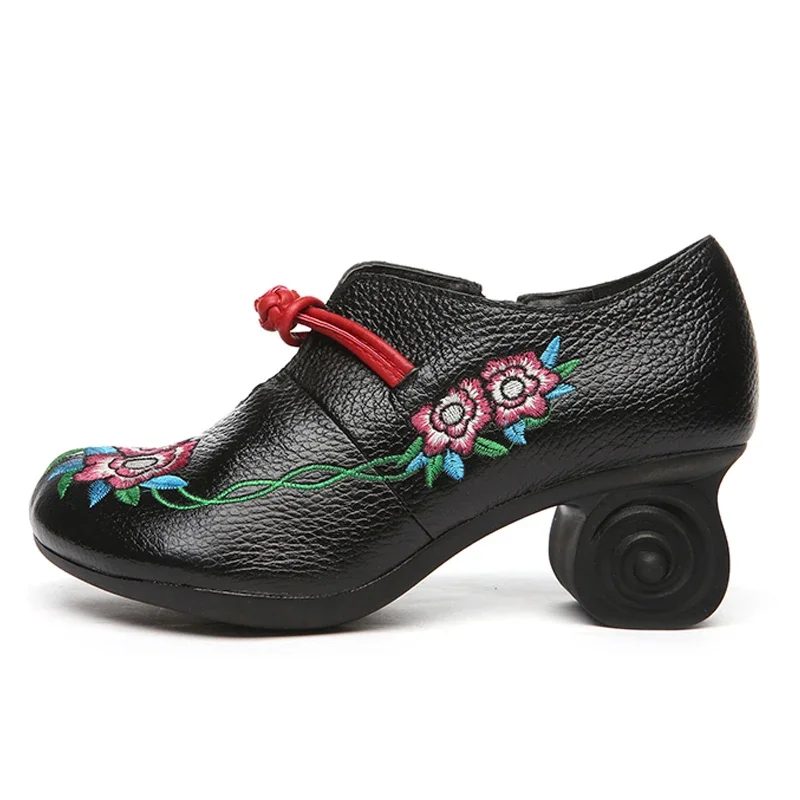 Aleida Dame Broderi Pumps Sko - Grå
