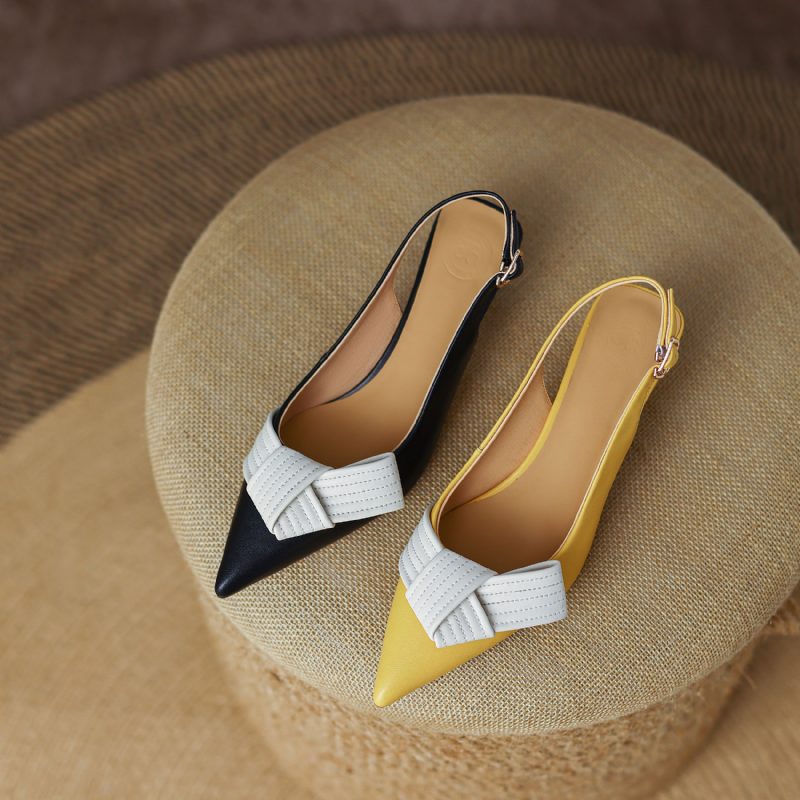 Aleja Sommer Sommerfugle Knot Sandaler Til Kvinder - Gul