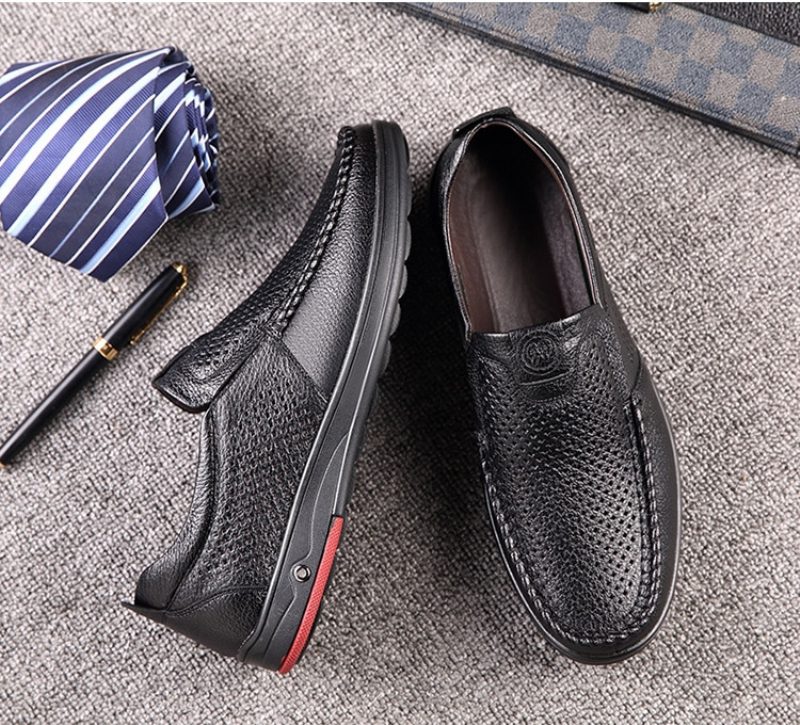 Alevin Loafers Dress Sko Til Mænd - Sort