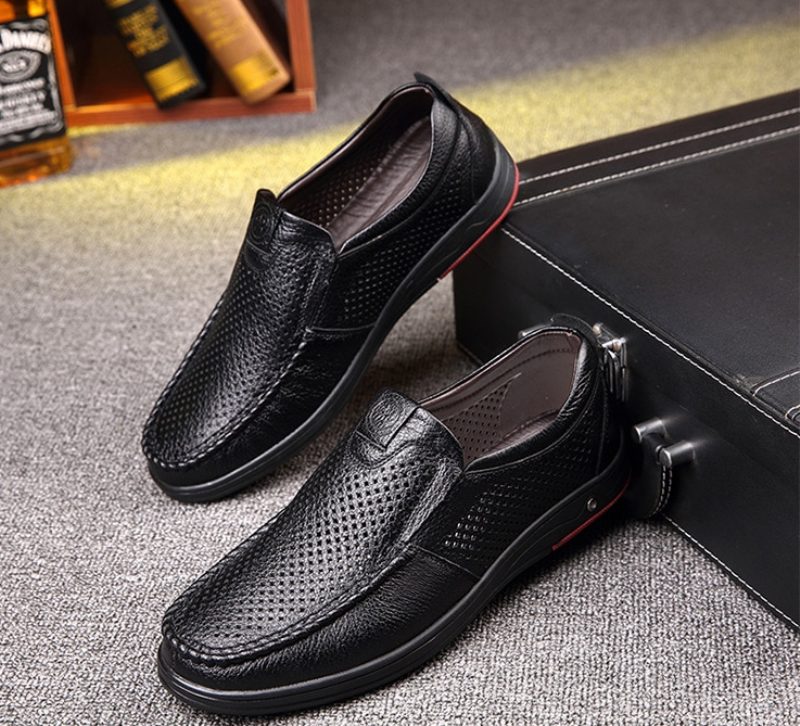 Alevin Loafers Dress Sko Til Mænd - Sort