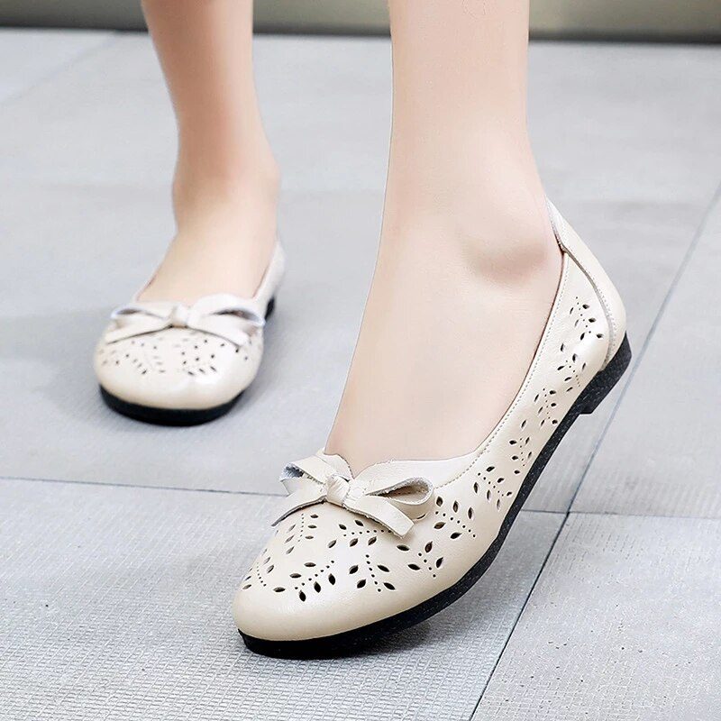 Alexa Slip-on Flade Sko Til Kvinder - Beige
