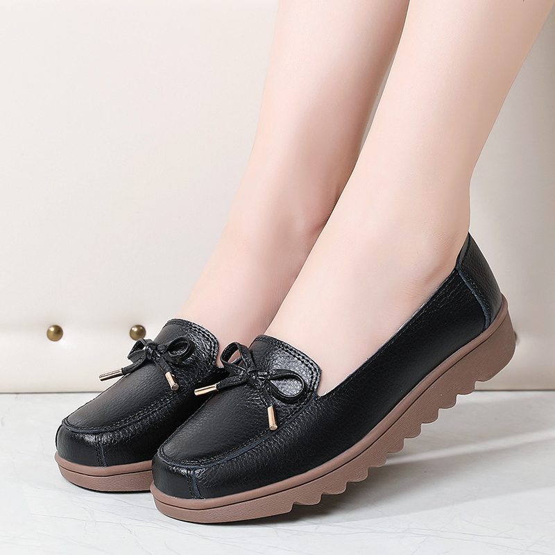 Alfonsina Slip-on Platform Loafer Sko I Læder Til Kvinder - Beige