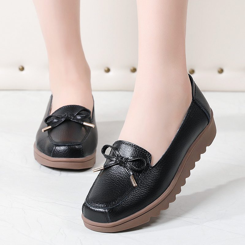 Alfonsina Slip-on Platform Loafer Sko I Læder Til Kvinder - Beige