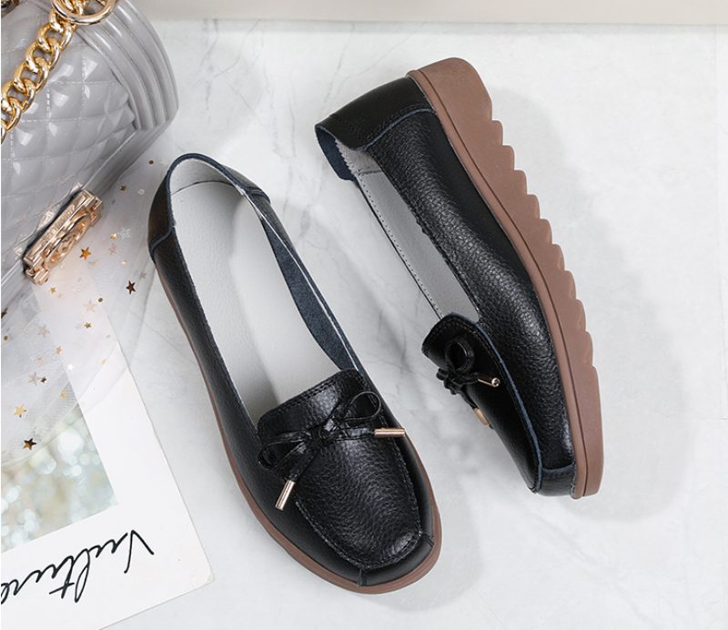 Alfonsina Slip-on Platform Loafer Sko I Læder Til Kvinder - Beige