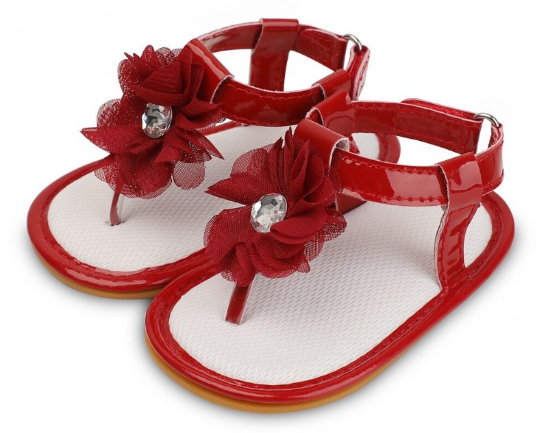 Alicia Babypigers Afslappede Sandal - Bordeauxrød