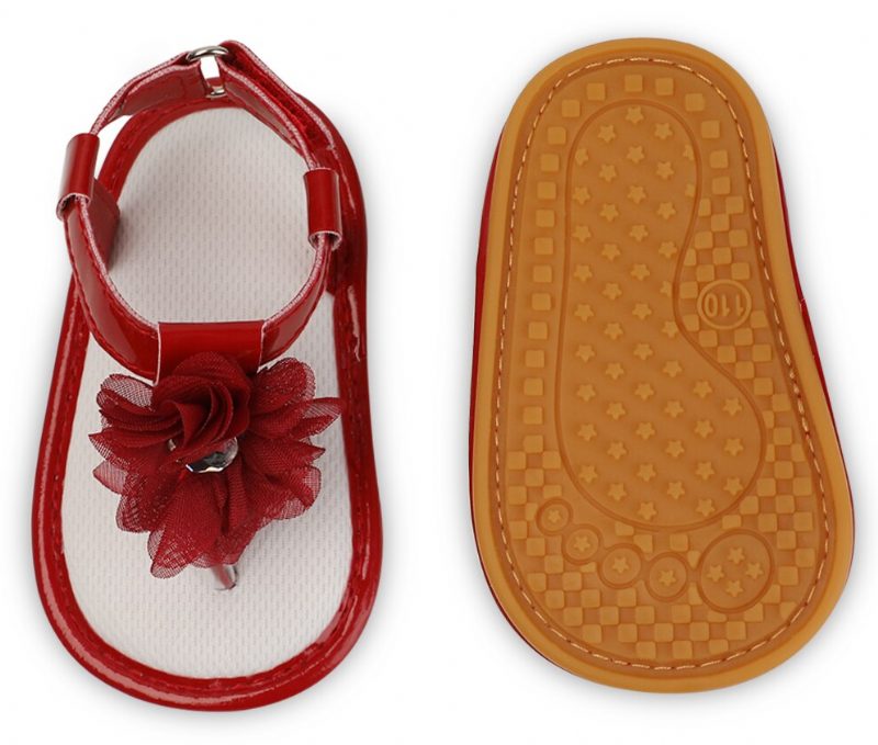 Alicia Babypigers Afslappede Sandal - Bordeauxrød