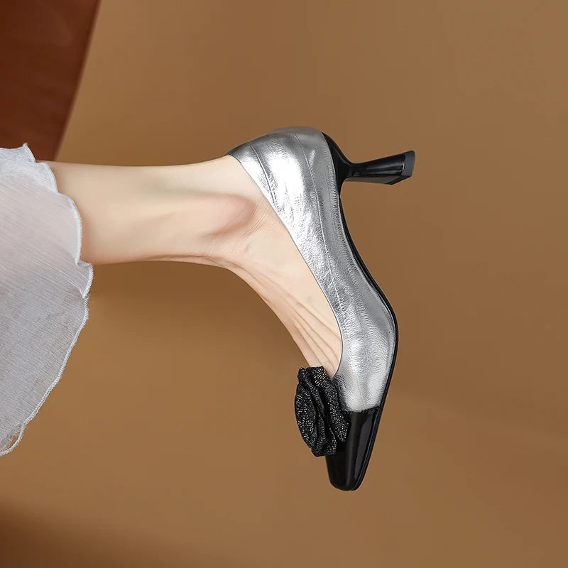 Alina Gorgeous Glitter Rose Pumps Med Høje Hæle - Gylden