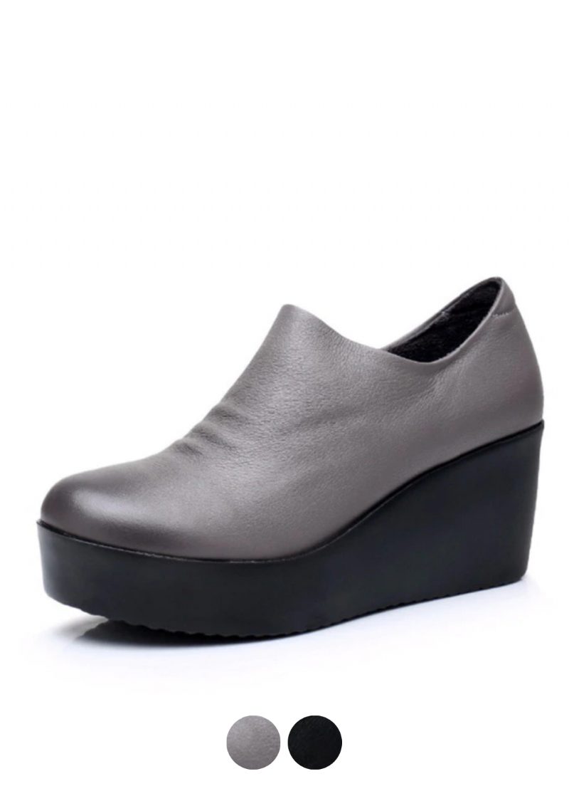 Alix Dame Forår Efterår Slip-on Platform Sko