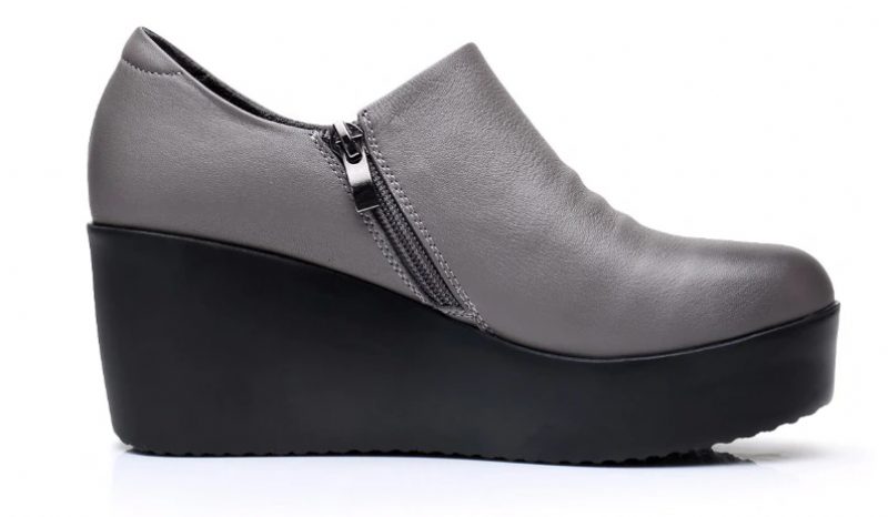 Alix Dame Forår Efterår Slip-on Platform Sko - Grå