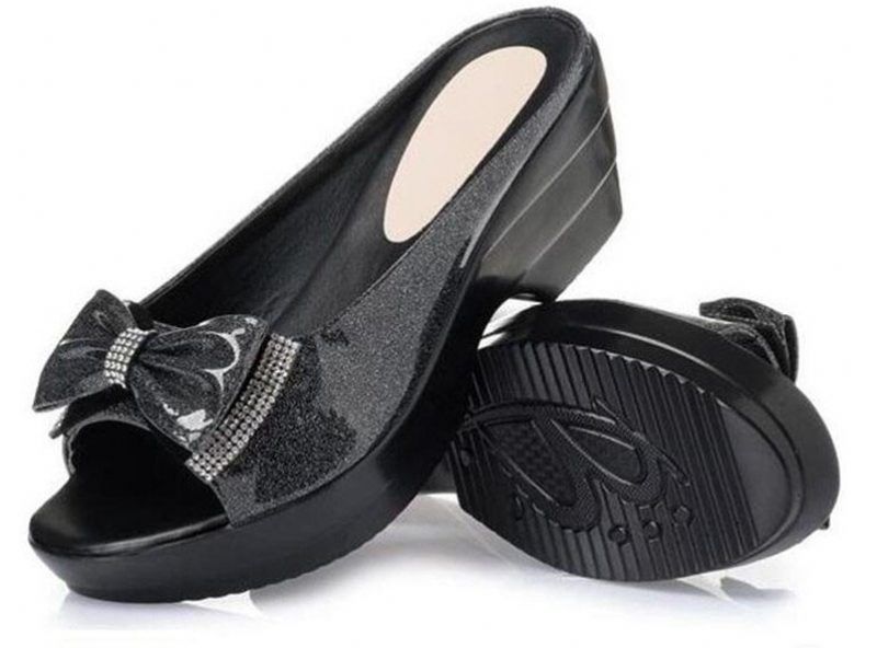 Alix Kvinders Sommer Platform Mules - Sort