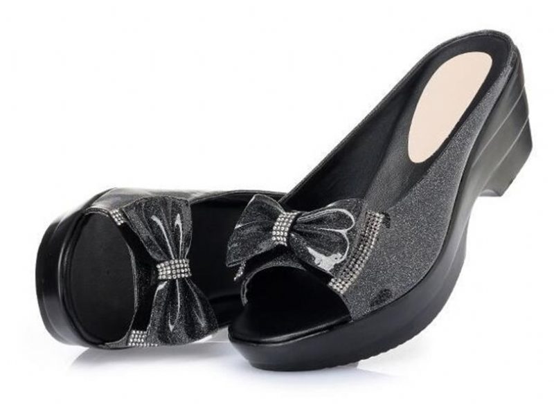 Alix Kvinders Sommer Platform Mules - Sort