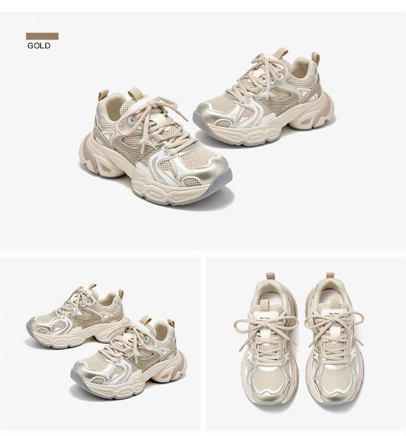 Alma Chunky Sneakers Med Snørebånd Til Kvinder - Grå