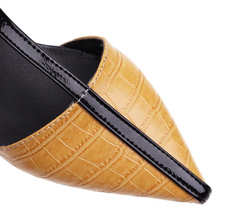 Almeja Retro Fashion Pump Sko Til Kvinder - Gul