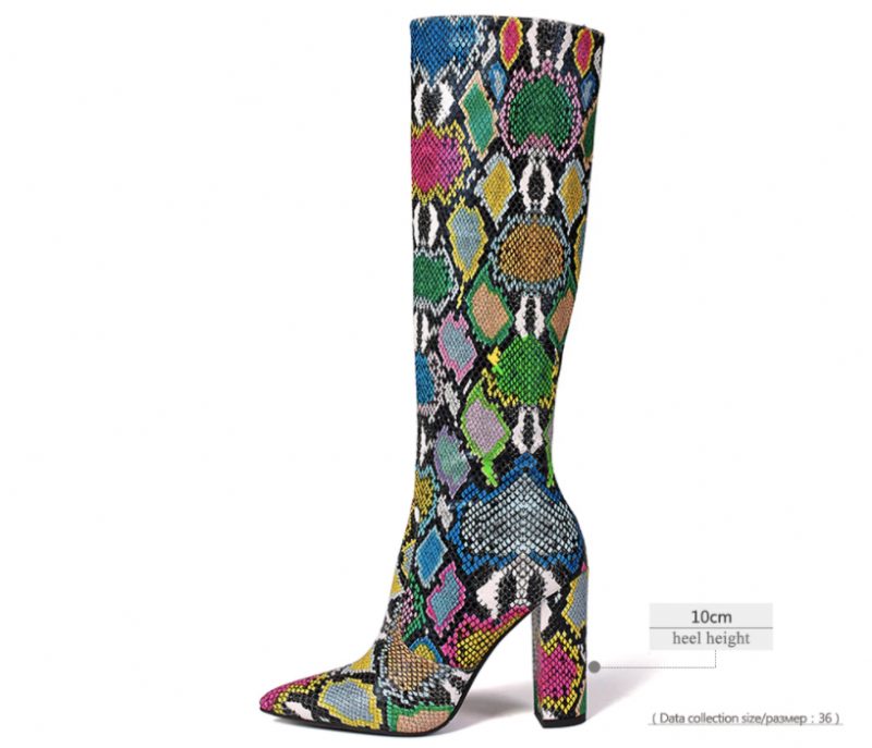 Almendra Boots Knælængde - Slange