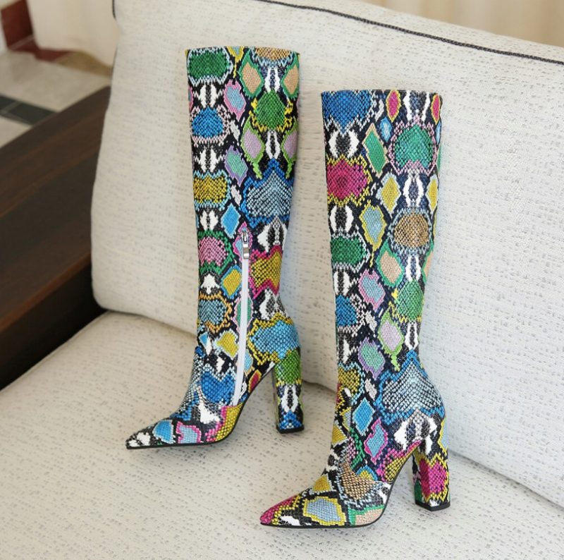 Almendra Boots Knælængde - Slange