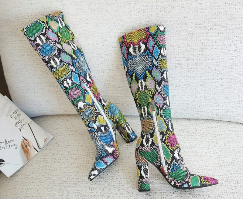 Almendra Boots Knælængde - Slange