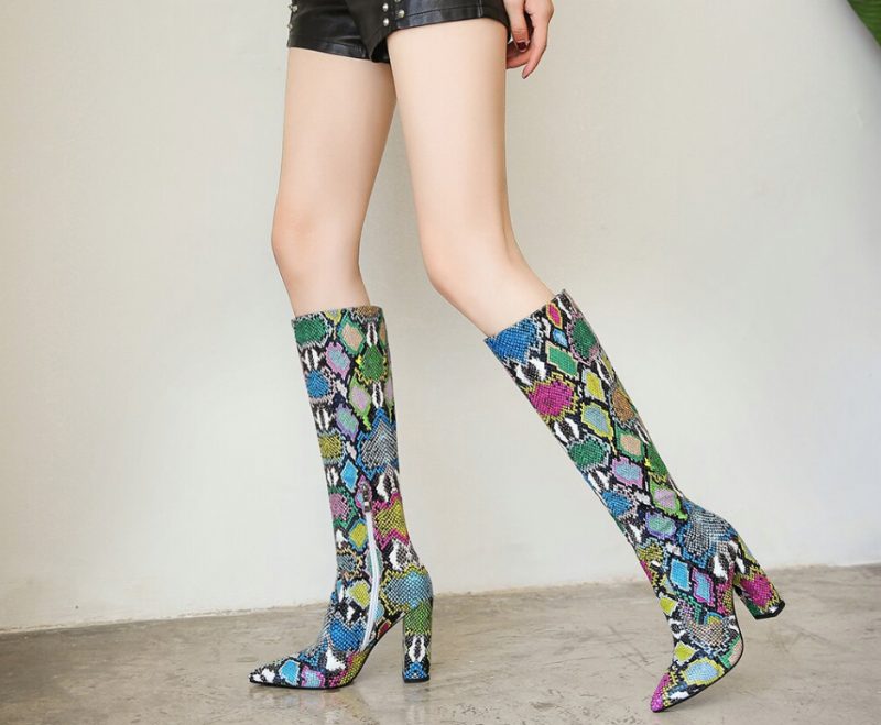 Almendra Boots Knælængde - Slange