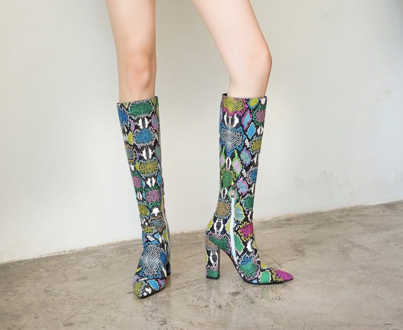 Almendra Boots Knælængde - Slange