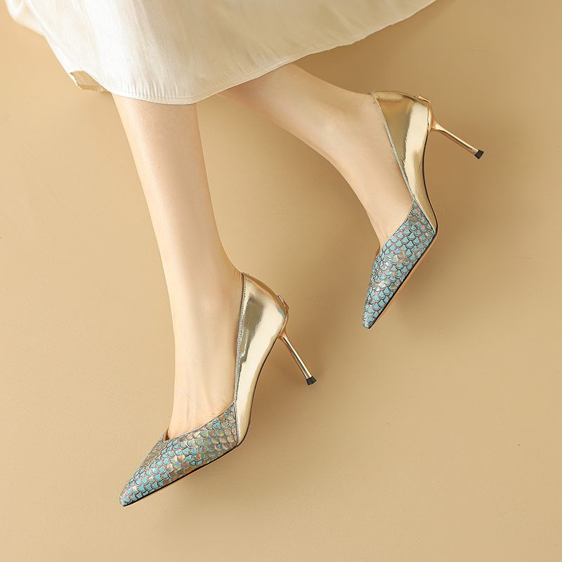 Alondra Læder Pointed Dress Pumps - Sort