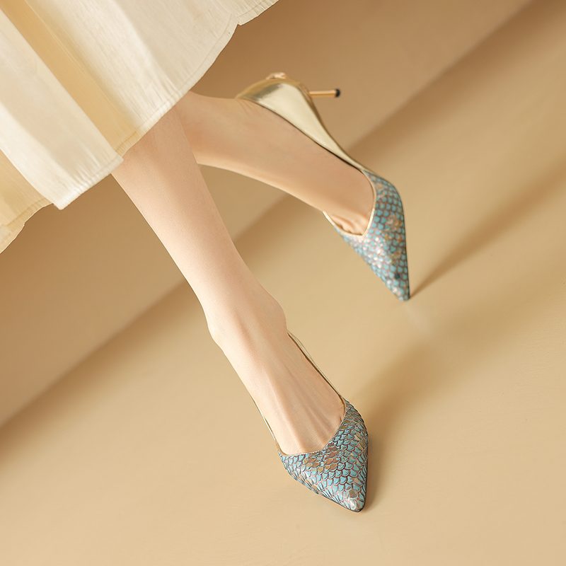 Alondra Læder Pointed Dress Pumps - Sort