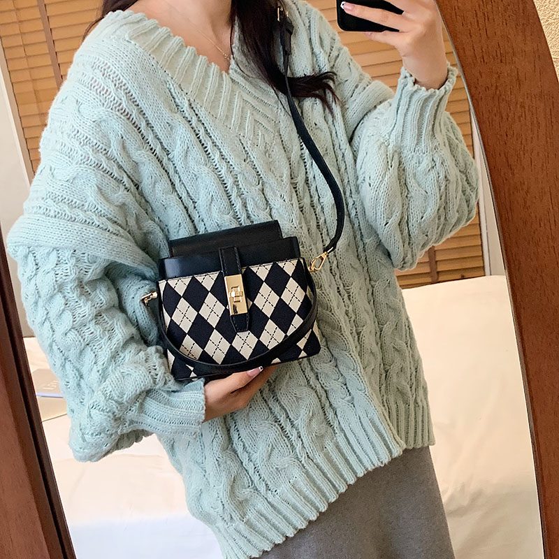 Alpe Mini Læder Crossbody Håndtaske Til Kvinder - Sort