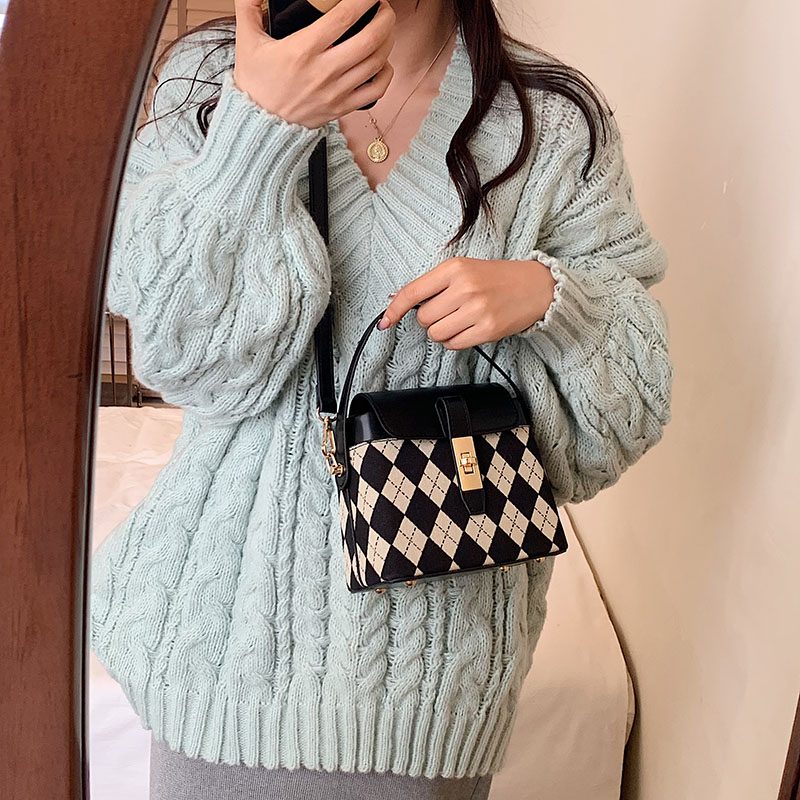 Alpe Mini Læder Crossbody Håndtaske Til Kvinder - Sort