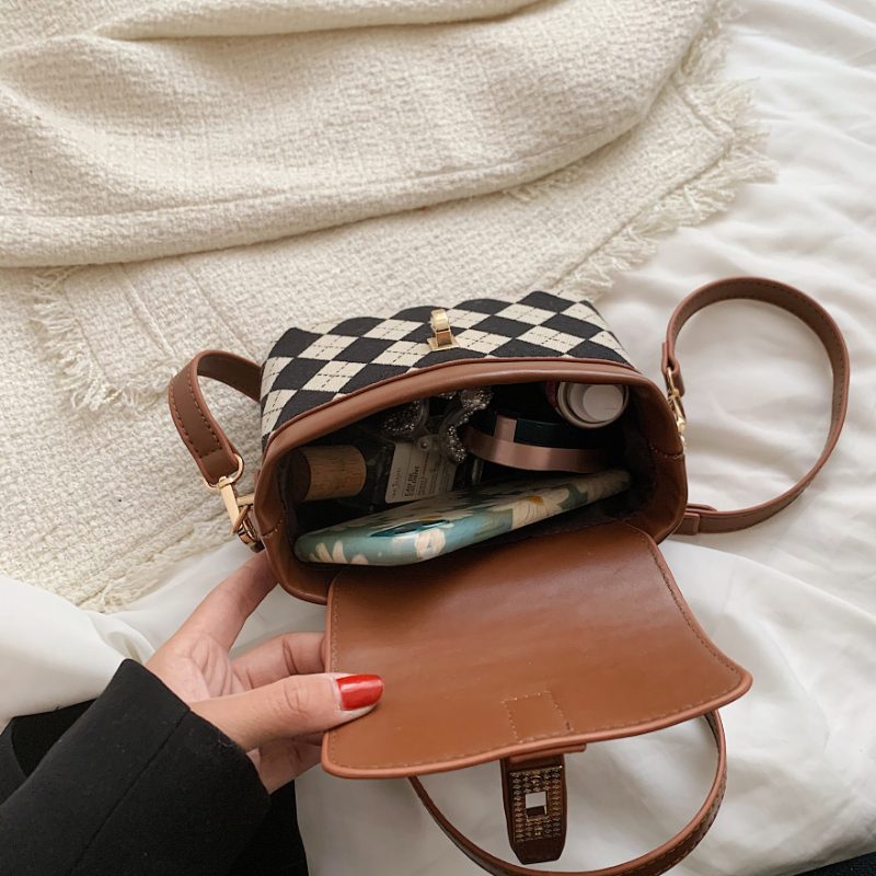 Alpe Mini Læder Crossbody Håndtaske Til Kvinder - Sort