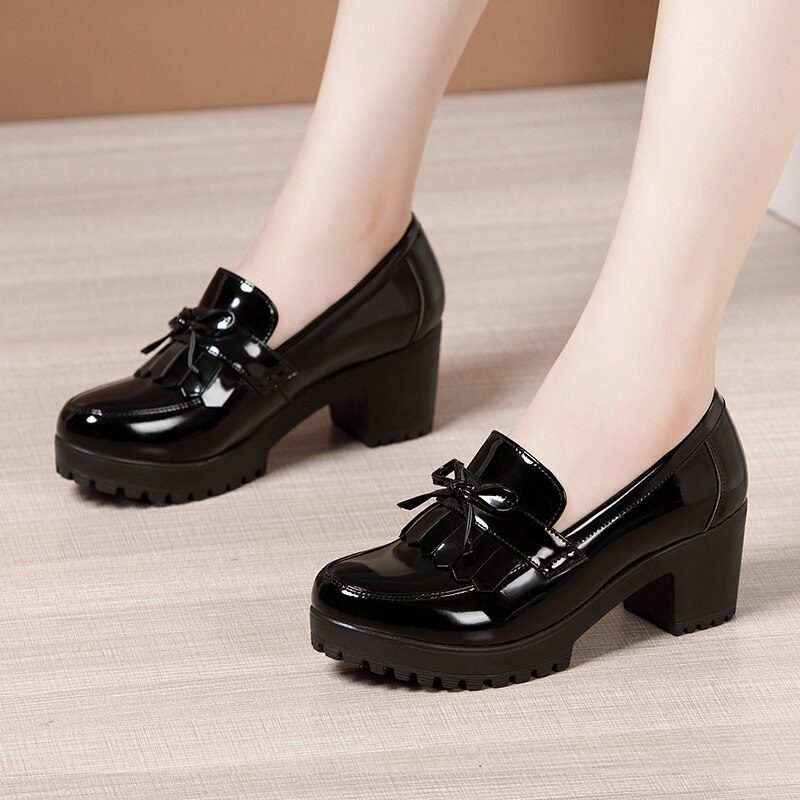 Amanda Dame Slip-on Sko Lakeret - Sort