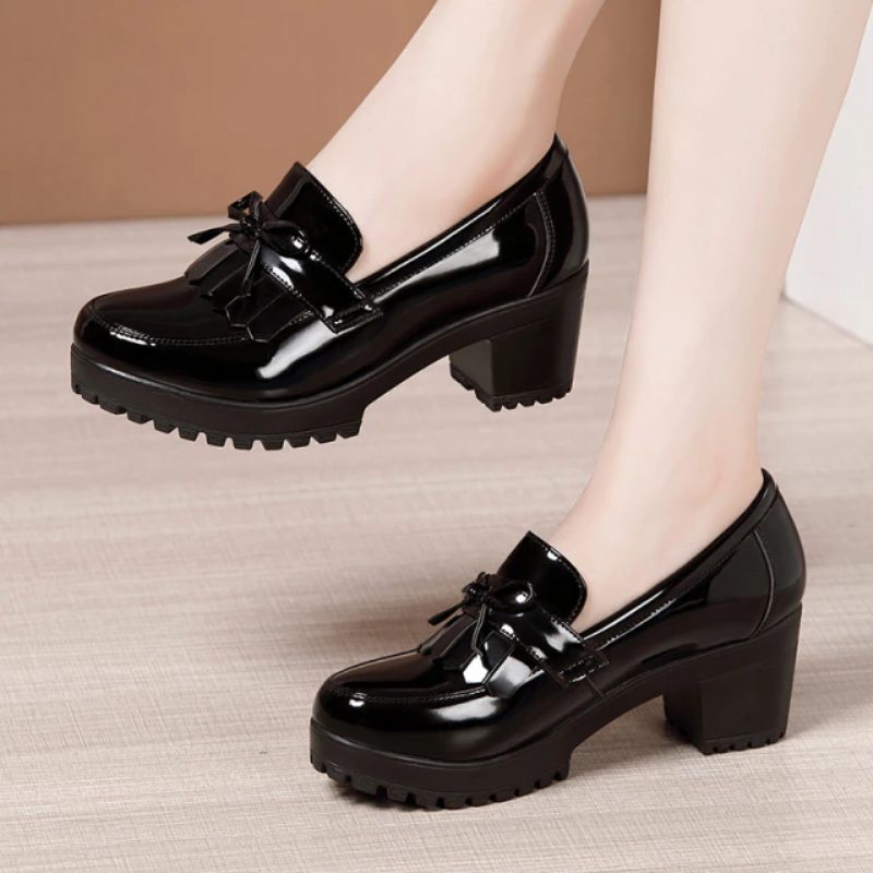 Amanda Dame Slip-on Sko Lakeret - Sort