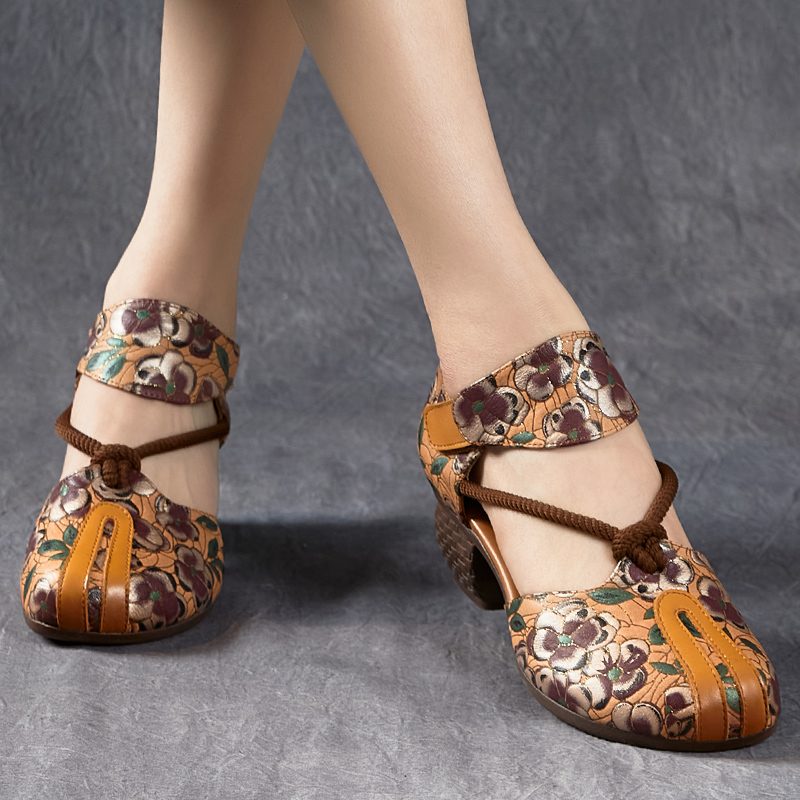 Amarantha Damesandaler Sommerprint - Sort