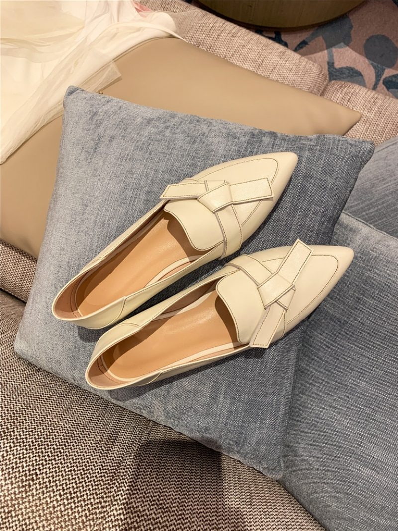 Amau Loafer Lædersko Til Kvinder - Beige