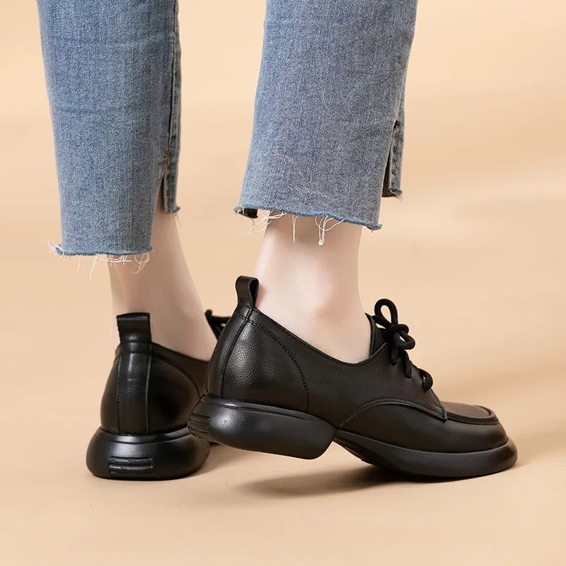 Amelia Loafer Med Snørebånd Til Kvinder - Sort