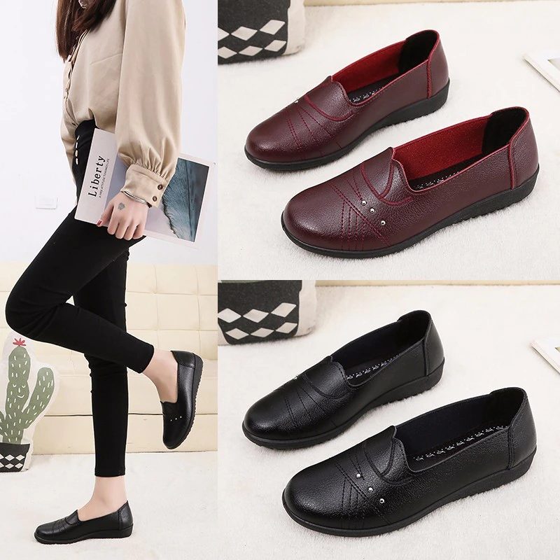 Amelia Slip-on Loafer I Blødt Læder Til Kvinder - Rød