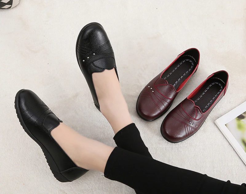 Amelia Slip-on Loafer I Blødt Læder Til Kvinder - Rød
